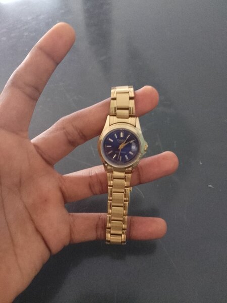 Montre élégante dorée