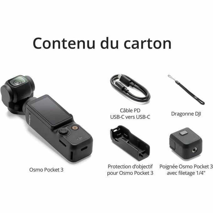 DJI Osmo Pocket 3 - Caméra de poche stabilisée