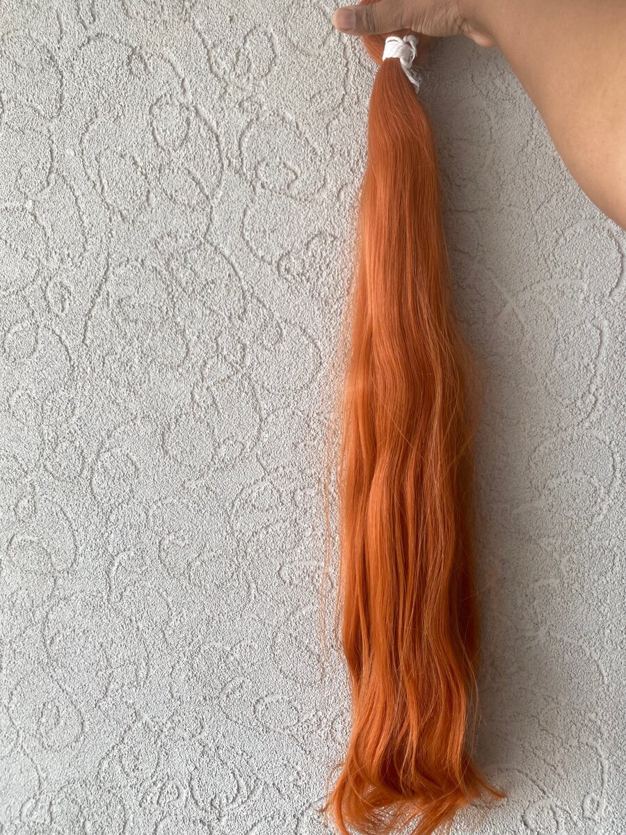 Silky straight Dark orange