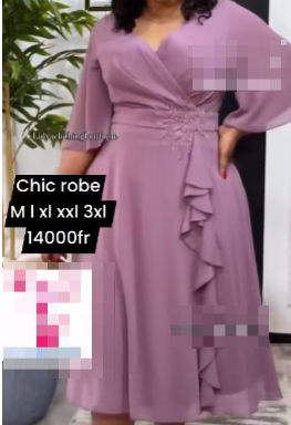 robe à volants violet