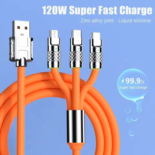 Câble USB 3-en-1 Rapide 120W