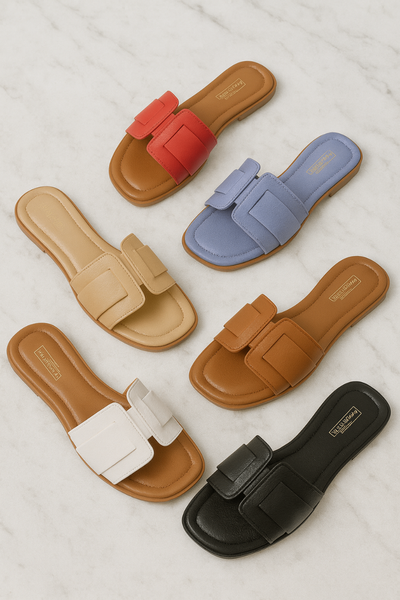 Mules en cuir chic femme