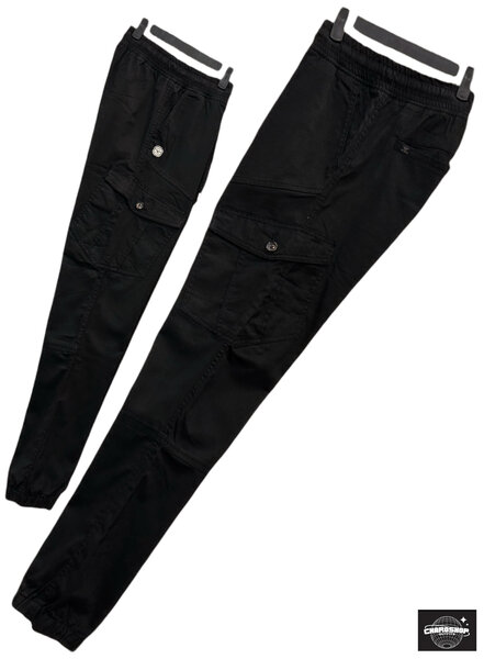 Pantalons cargo noirs élégants