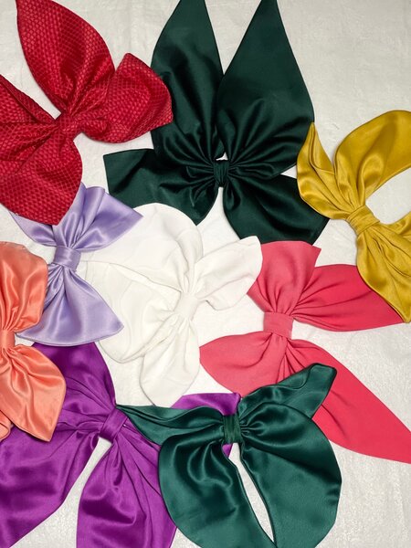 Hair bow ribbon clip