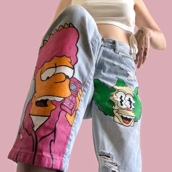 Jean décontracté dessiné