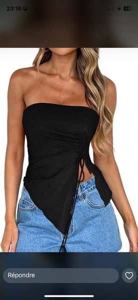 Top bandeau élégant femme