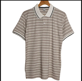 Polo T Shirt for men - Strips beige
