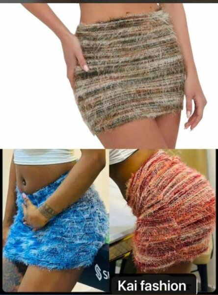 Mini-jupe tissée tendance