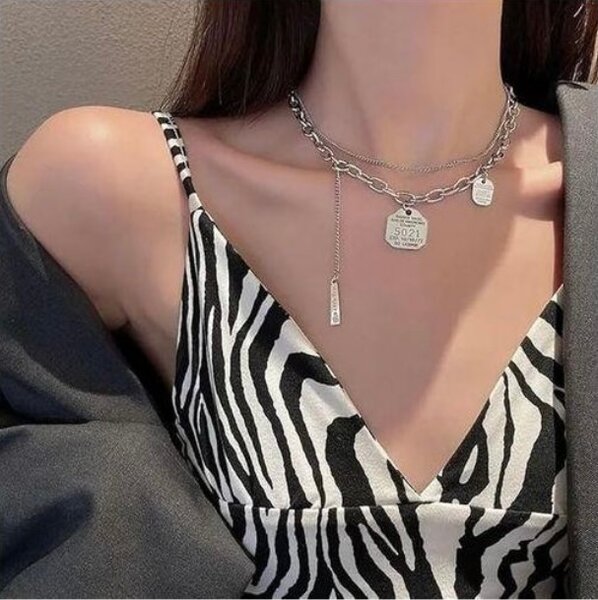 Collier Chaîne Double Glamour