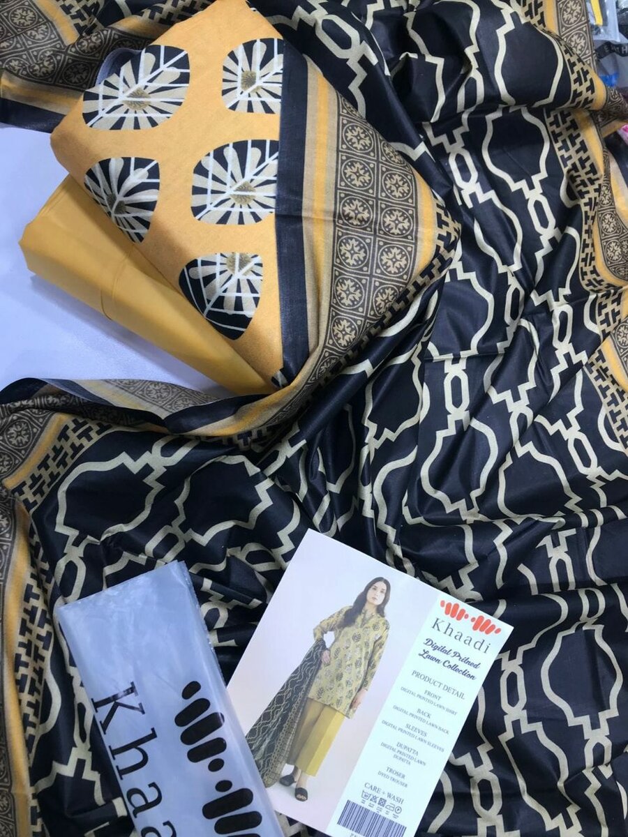 Unstitched Lawn Printed suit