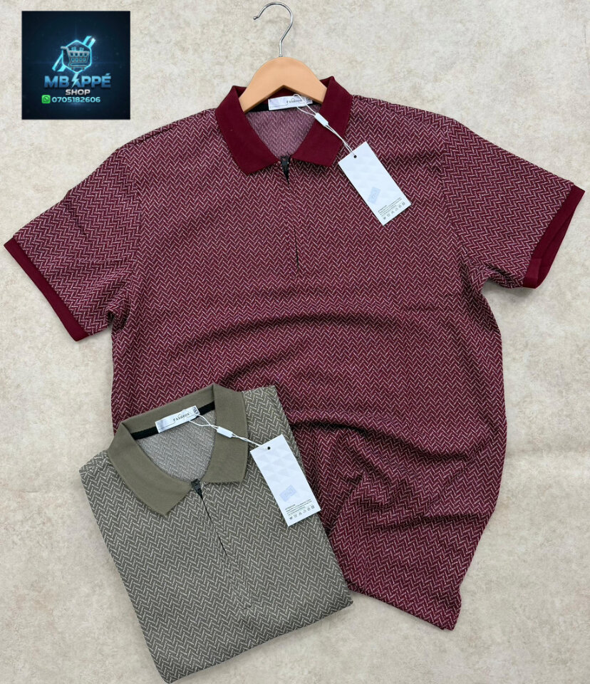 Polo homme élégant à rayures
