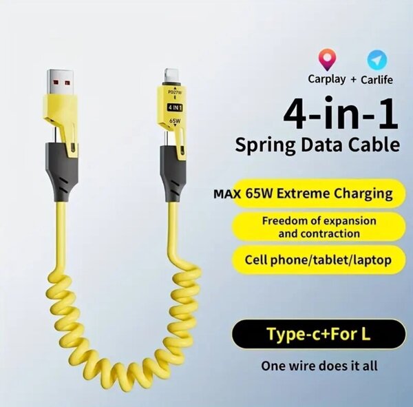 Câble de chargement 4-en-1 65W