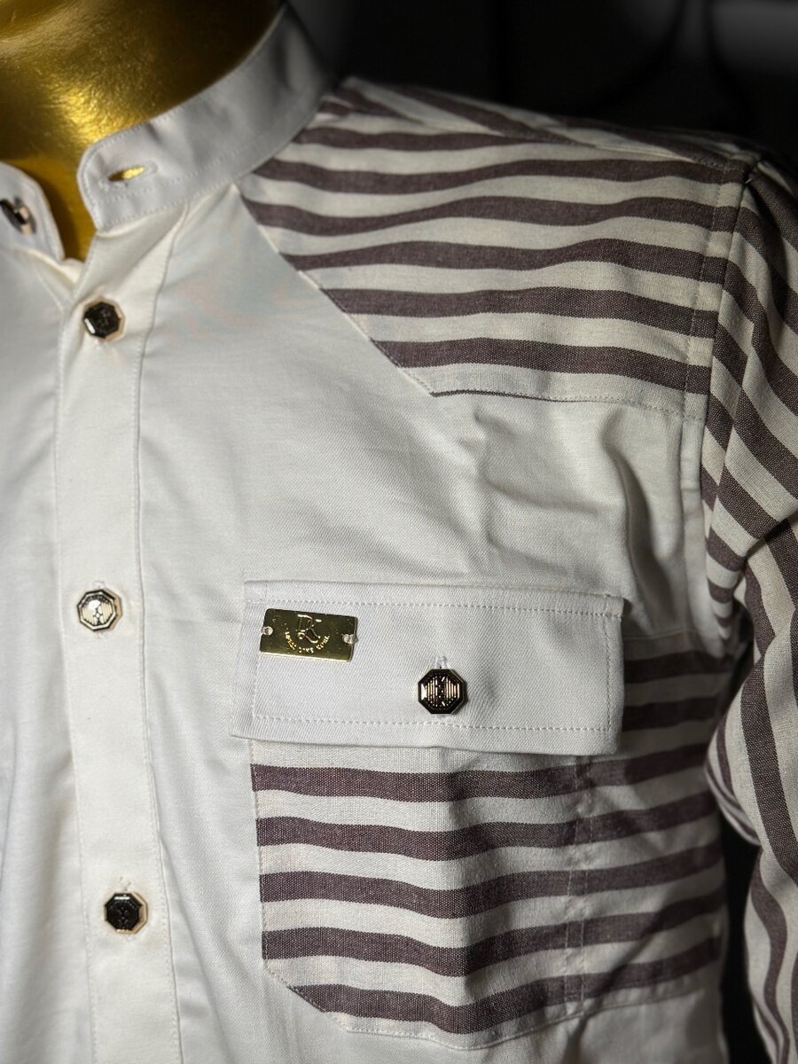 Chemise rayée élégante homme