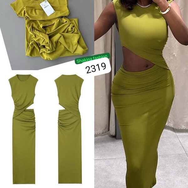 Robe Élégante Fendue Femme