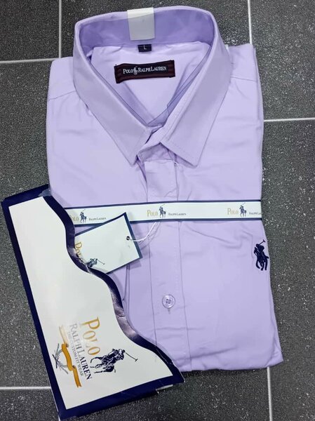 Chemise en coton couleur lilas clair Polo Ralph laUREN