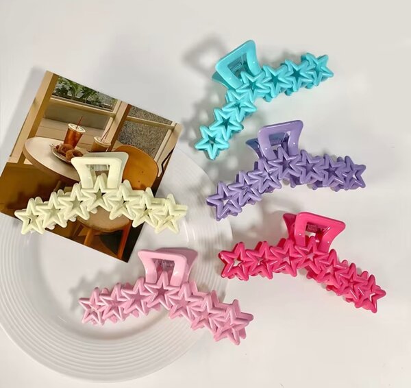 Pinces à cheveux étoiles colorées