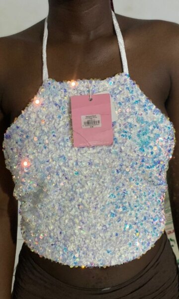 Haut Dos Nu Pailleté Femme