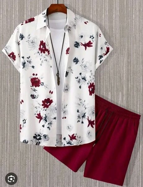 Ensemble chemise hawaïenne et short