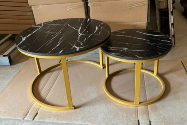 Table d'appoint ronde en marbre