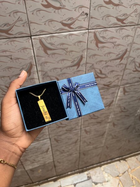 Gold Bar Pendant Necklace