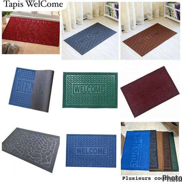 Tapis d'entrée antidérapant 'Welcome'