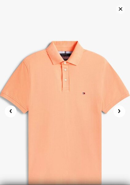 Polo en coton orange vif