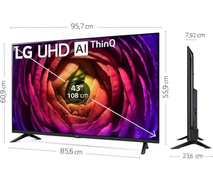 Smart 4K UHD HDR10 LED - 43" - Black