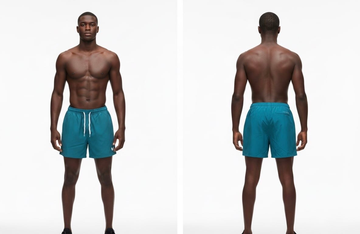 Shorts de bain turquoise homme