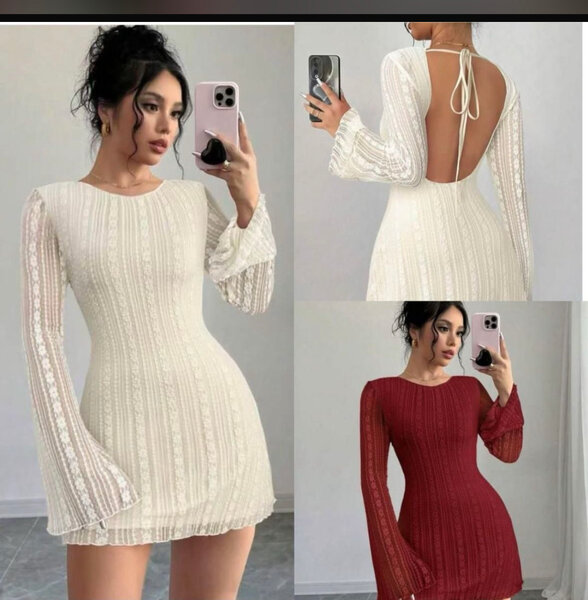 Robe évasée en dentelle élégante