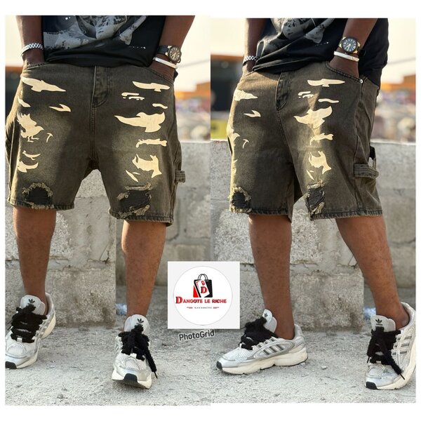 Shorts en jean camouflage homme
