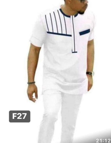 Boubou africain blanc élégant