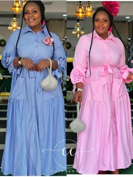 Robe Chemise Grande Taille Élégante