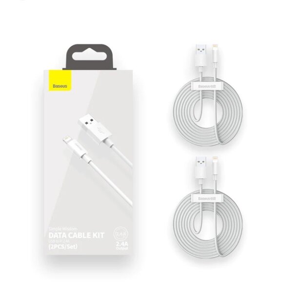 Câble Baseus Wisdom 02 Pièces 1,5 M BLANC (TZCALZJ-02)