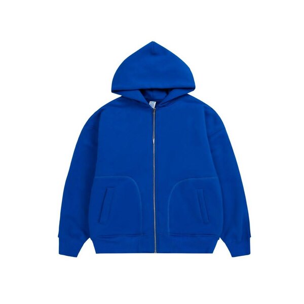 Veste à capuche bleue unisexe
