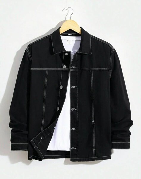 Veste en jean noir élégante