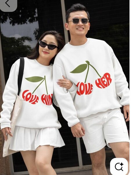 Sweat-shirt couple Love Her