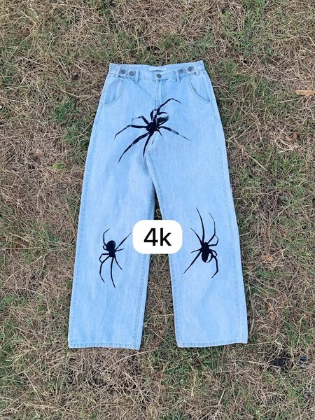 Jean bleu araignée originale