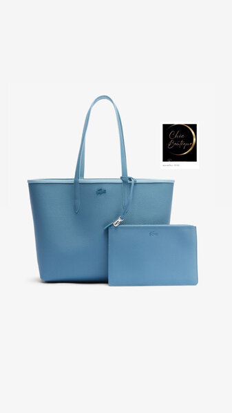 Sac cabas en cuir bleu élégant
