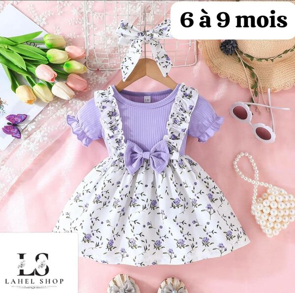 Robe bébé fleurie 12-18 mois