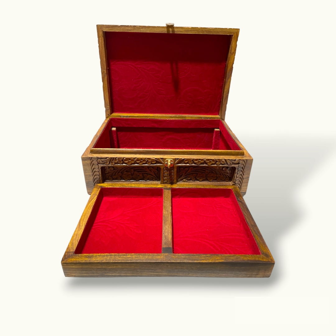 Brass Inlay Jewelry Box.