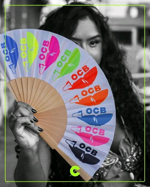 Éventail coloré OCB pliant