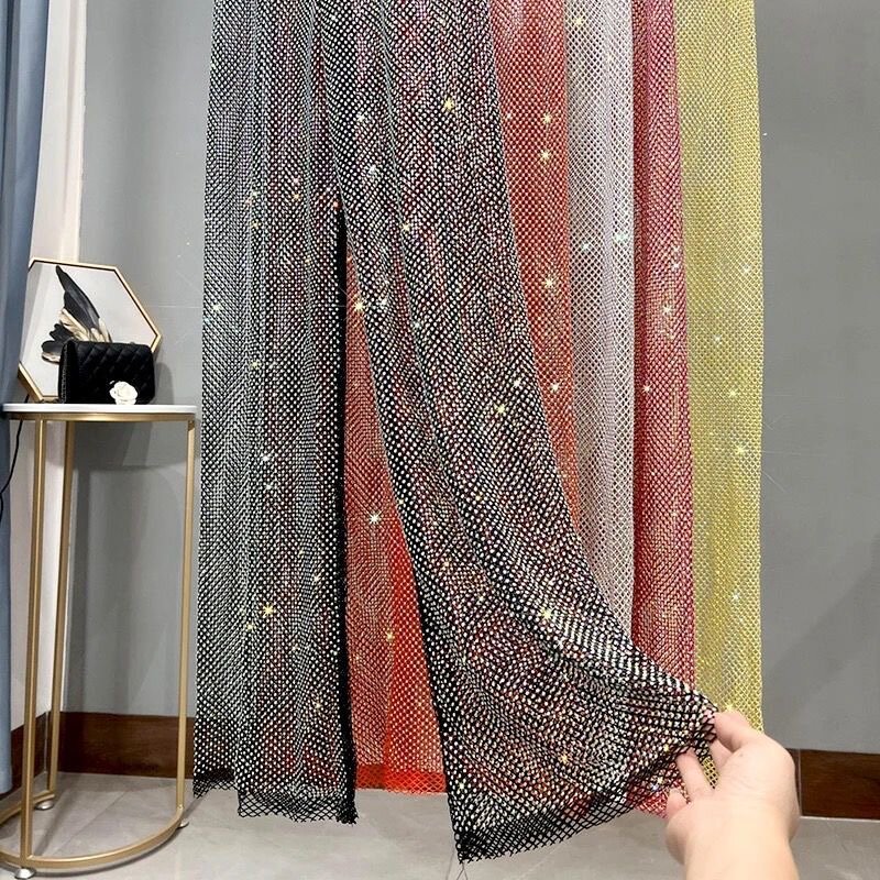 Jupe longue à strass élégante