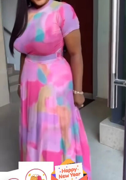 Robe longue colorée élégante