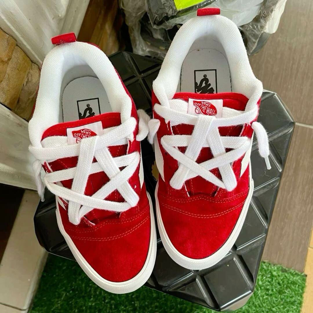 Baskets rouges unisexes tendance