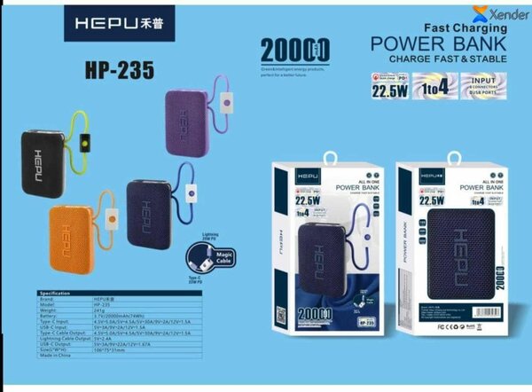 HEPU Chargeur Portable 22.5W