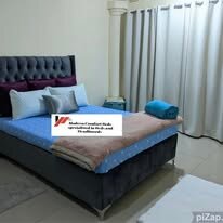 custom made bed with a high base
