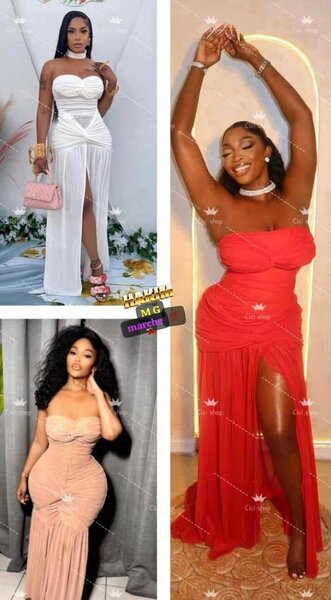 Robe élégante longue bustier