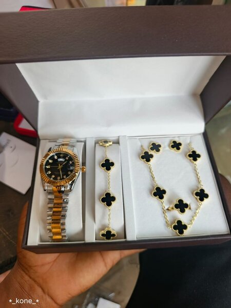 Ensemble Montre et Bijoux Luxe