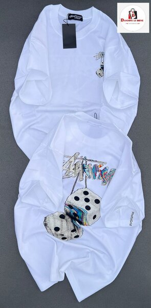 T-shirt blanc avec motif dé