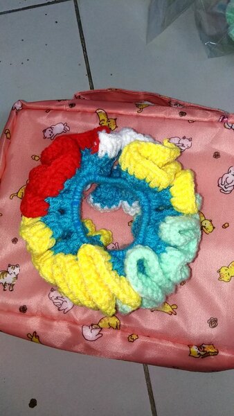 Chouchous colorés crochetés